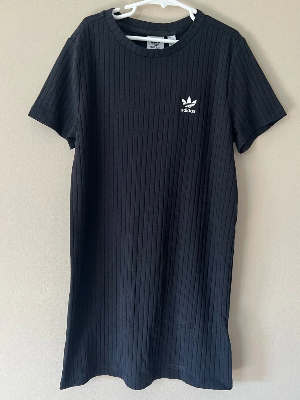 Adidas Ribbed Dress Black - Picture 6 of 8